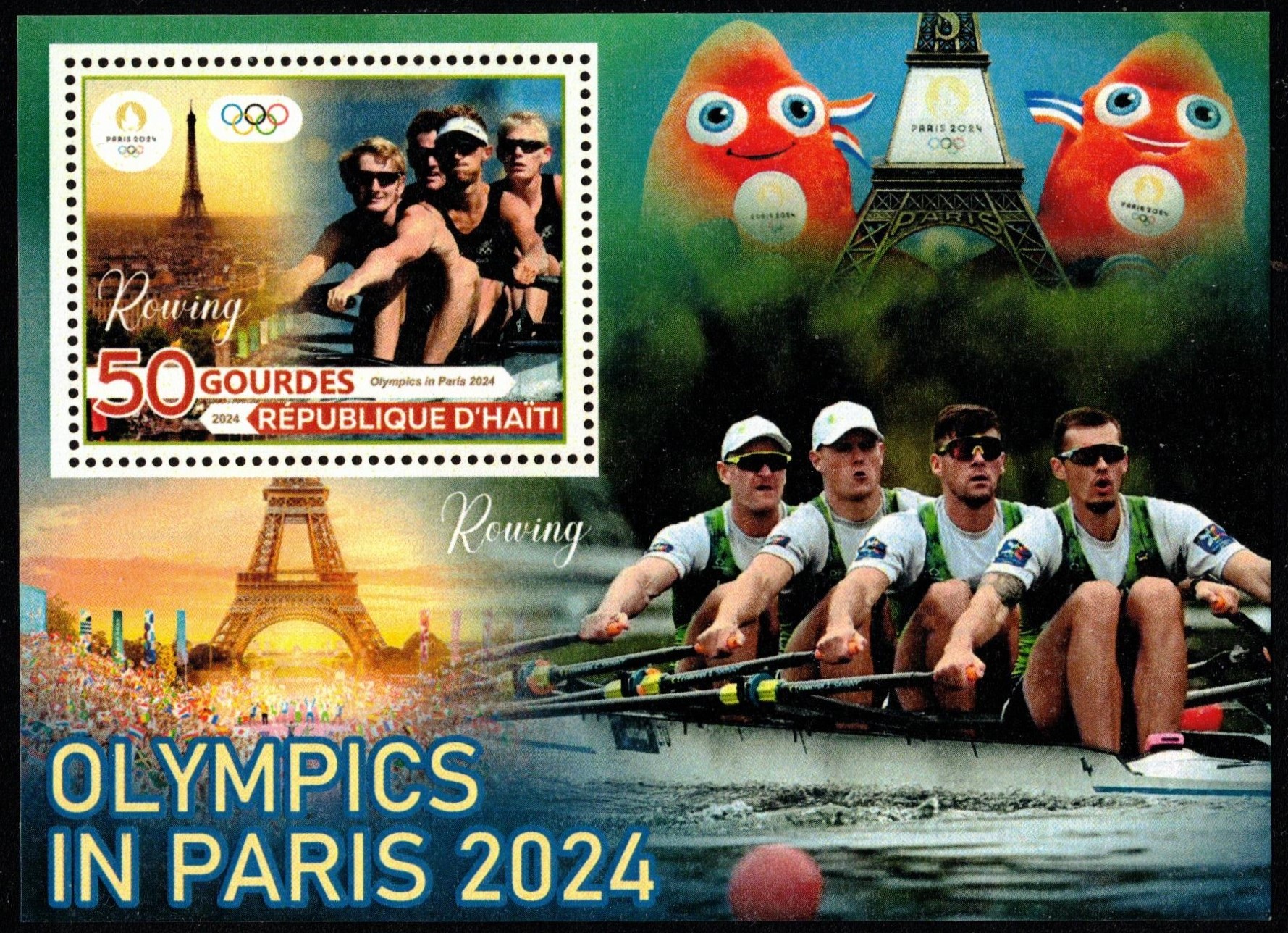 Stamp HAI 2024 SS OG Paris unauthorized issue Olympics in Paris 2024 M4 M4X