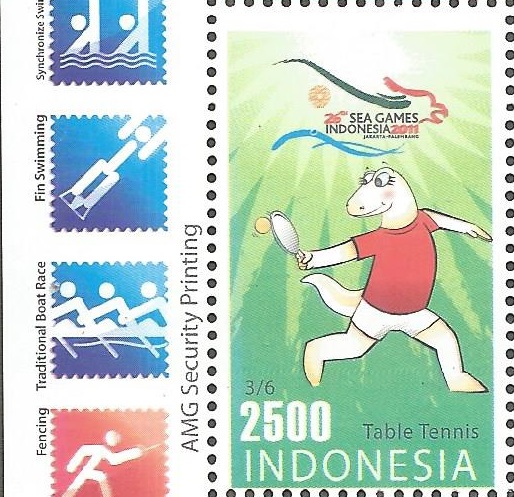 Stamp INA 2011 Oct. 18th 26th SEA Games Jakarta detail 2