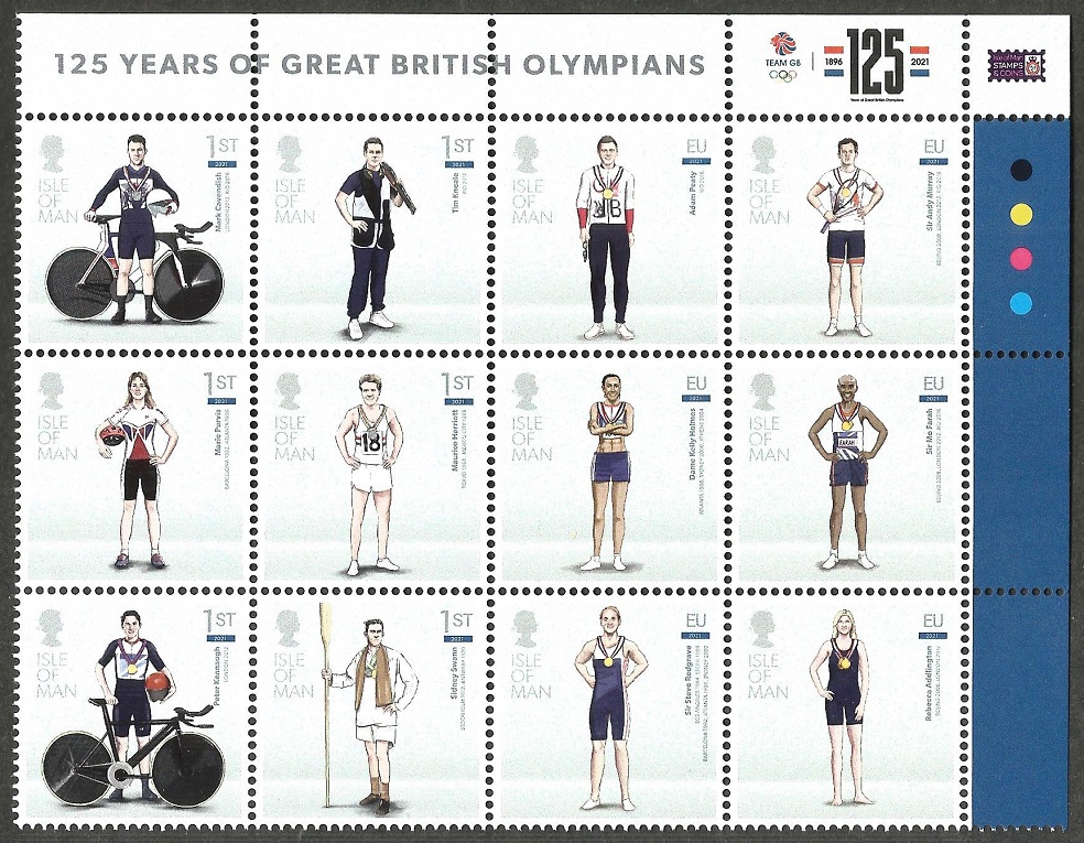 Stamp IOM 2021 July 15th Great British Athletes 001