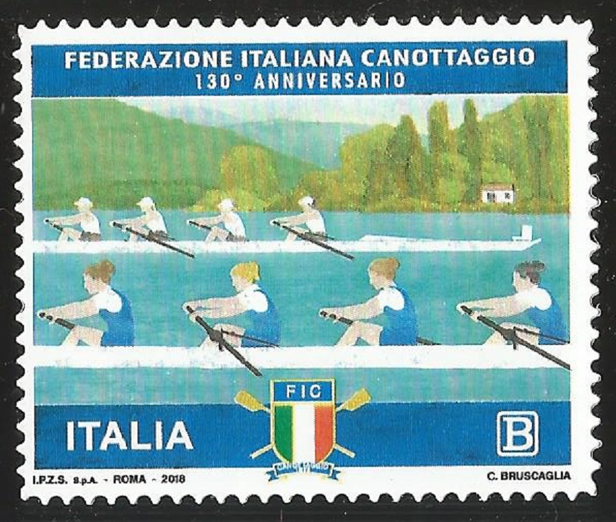 Stamp ITA 2018 130th anniversary of Italian Rowing Federation