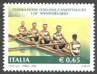 stamp ita 2008 march 31st italian rowing federation 120 years mi 3233 4 