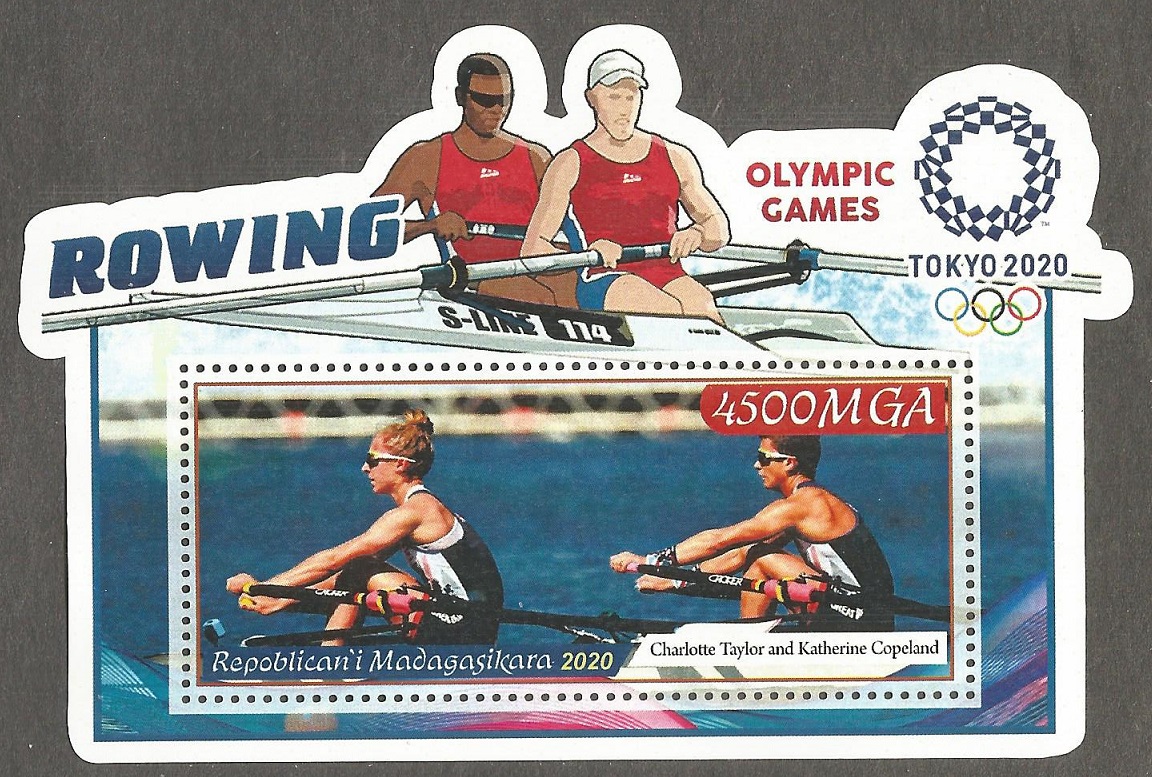 Stamp MAD 2020 unauthorized issue Charlotte Taylor Katherine Copeland GBR LW2X gold medal winners ERC 2015