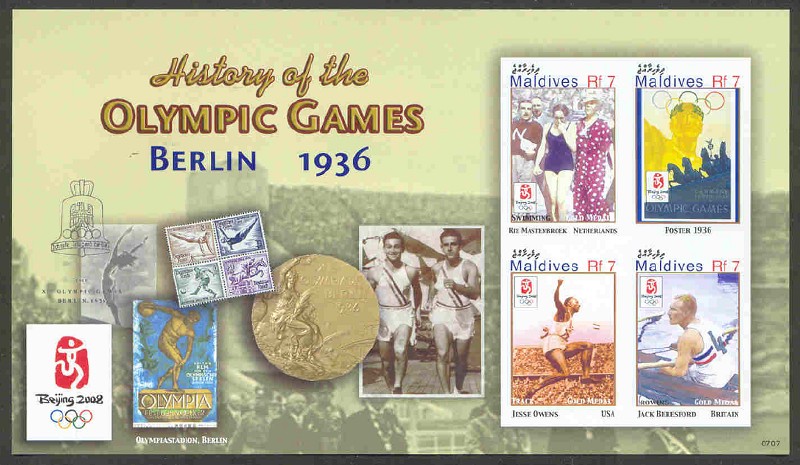 stamp mdv 2008 jan. 8th mi bl. 618 ss og beijing imperforated