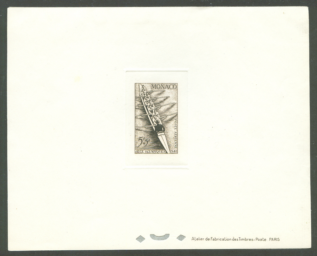 Stamp MON 1948 July 12th OG London Mi 344 Epreuve de Luxe