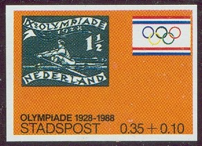 stamp ned 1988 local mail zaanstad stadspost image of stamp ned 1928 