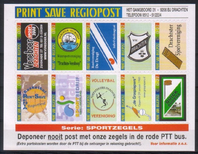 stamp ned 2002 print save regiopost ms sportzegels