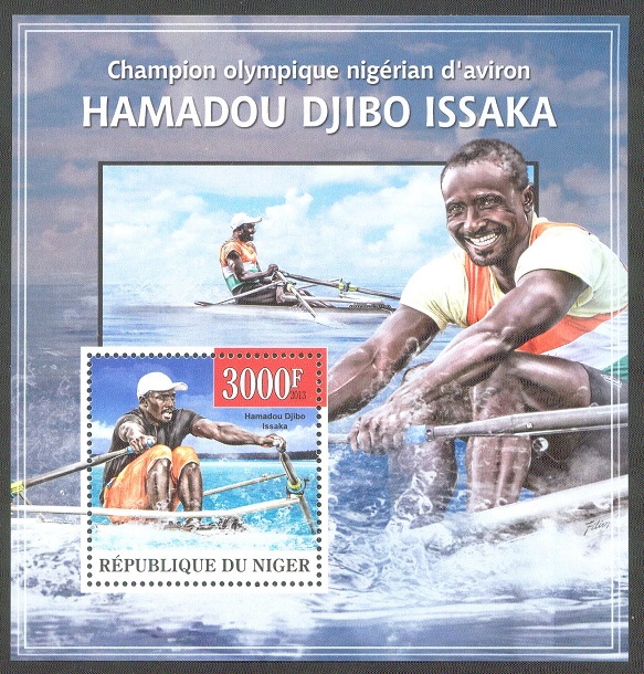 stamp nig 2013 ss a og london 2012 m1x competitor hamadou djibo issaka nig