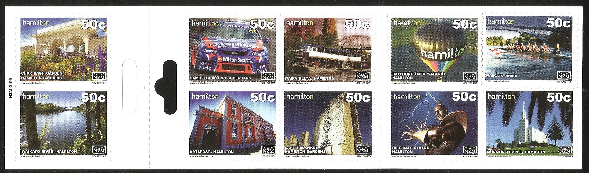 Stamp NZL Hamilton booklet front