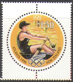 stamp nzl 1996 july 10th og atlanta mi 1529 sculler dressed in national colours 