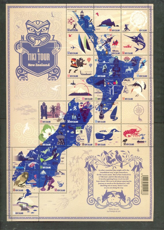 stamp nzl 2009 aug. 5th ms mi 2611 34 a tiki tour 24 stamps 