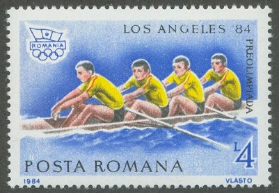 stamp rom 1984 may 25th og los angeles mi 4046