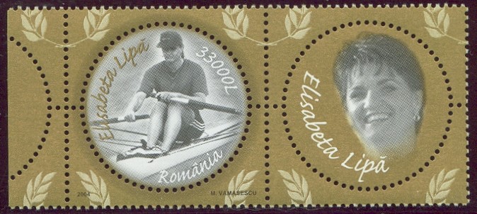 stamp rom 2004 dec. 15th elisabeta lipa mi 5890 with tab
