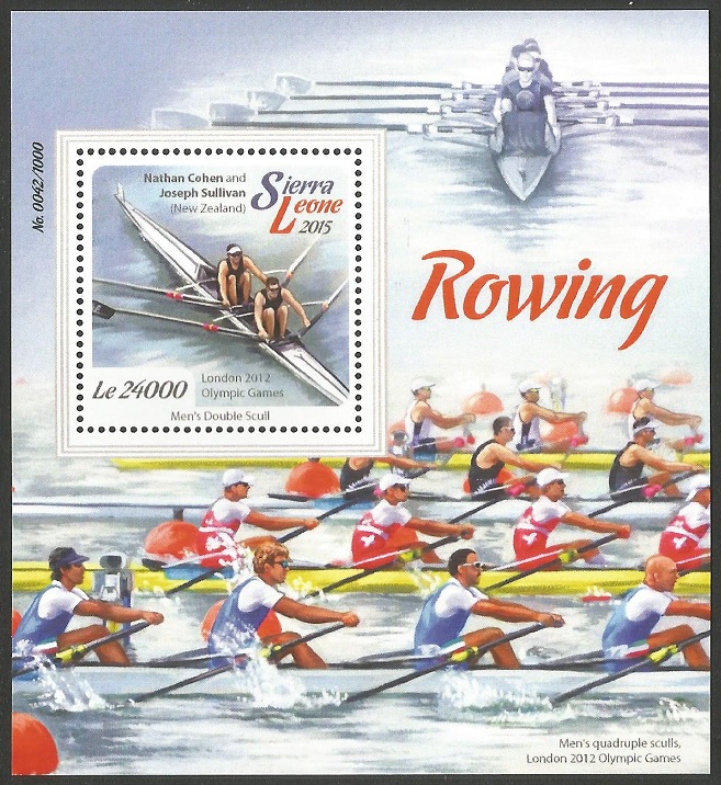 Stamp SLE 2015 gold medal winners OG London 2012 SS