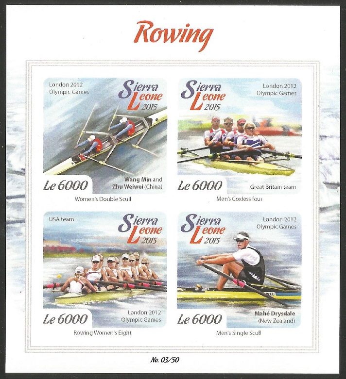 Stamp SLE 2015 gold medal winners OG London 2012 imperforated MS