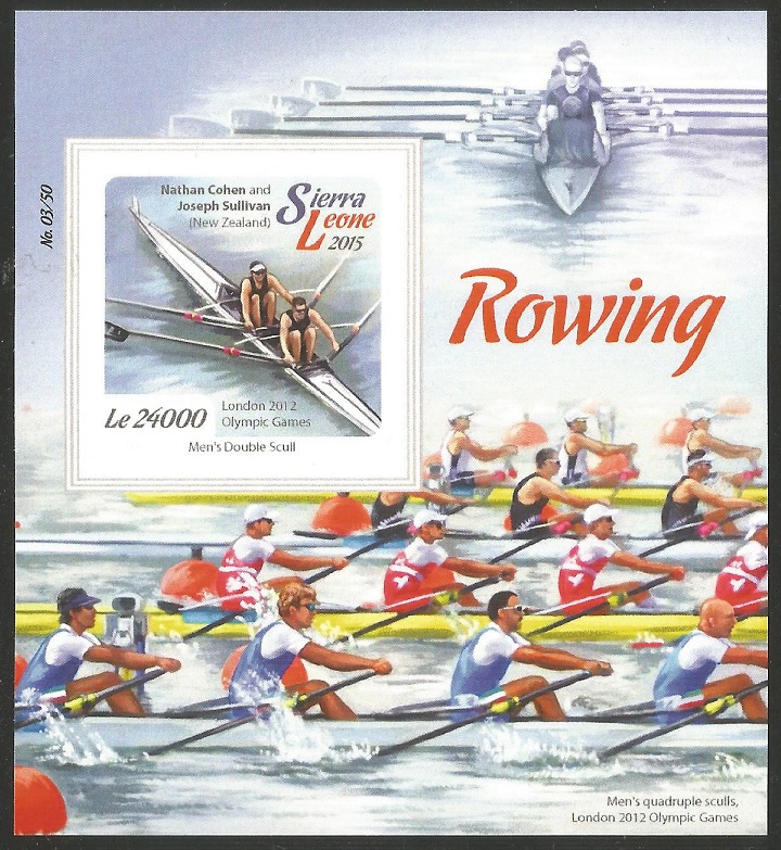 Stamp SLE 2015 gold medal winners OG London 2012 imperforated SS