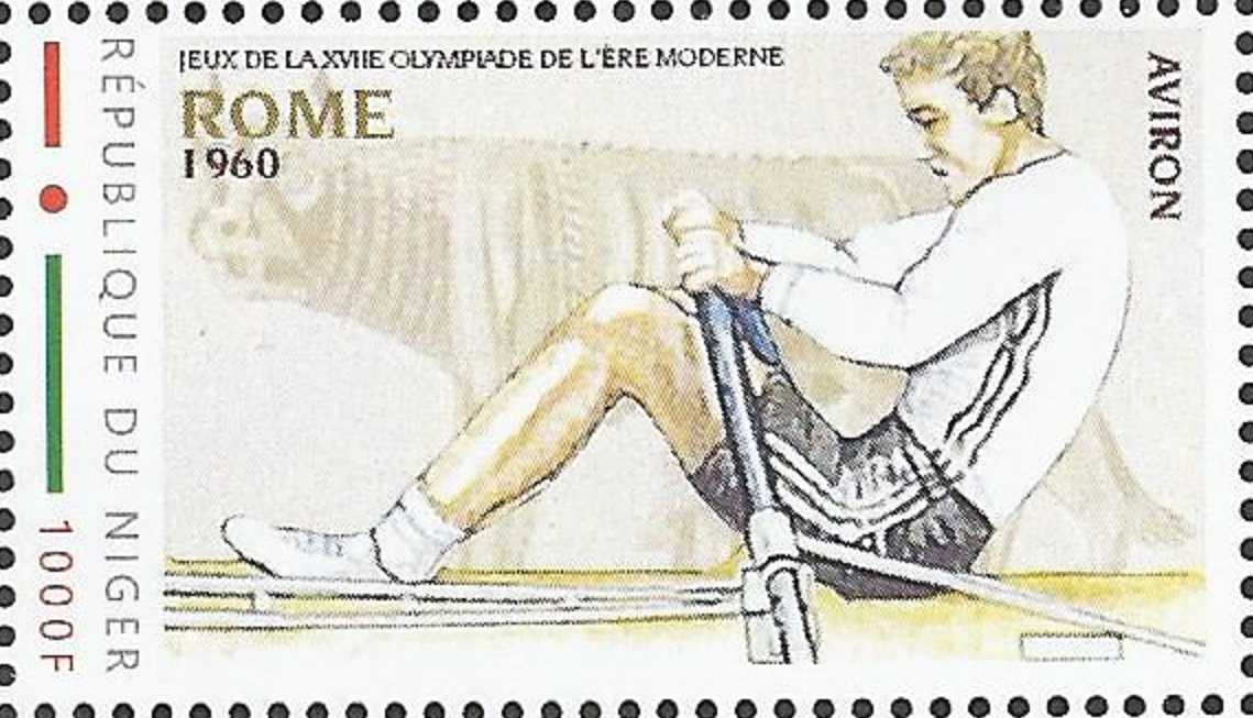 Stamp NIG unorthorized OG Rome 1960 detail