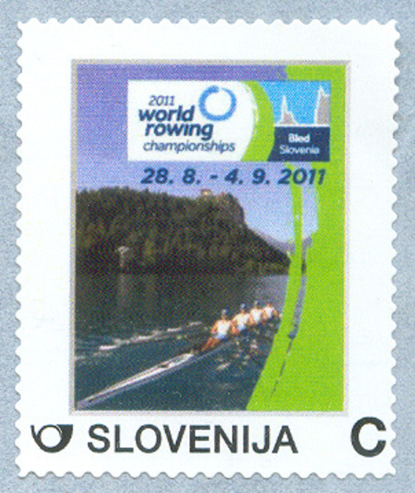 Stamp SLO 2011 WRC Bled with letter C self adhesive