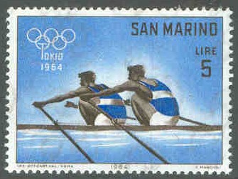 stamp smr 1964 june 25th og tokyo mi 806 2x