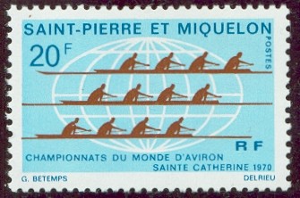 stamp spm 1970 oct. 13th wrc st. catherines mi 459 three stylized 4 