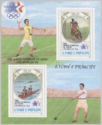 stamp stp 1983 dec. 29th og los angeles ss mi bl. 145 a horse jumping 2