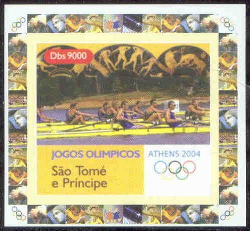 stamp stp 2004 og athens ss crew rowing imperforated