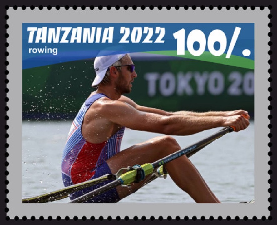Stamp TAN 2022 OG Tokyo M1X RUS
