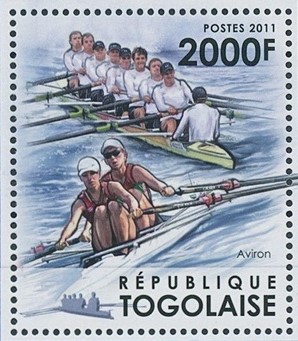 Stamp TOG 2011 Courses de Bateaux M8 and W2X