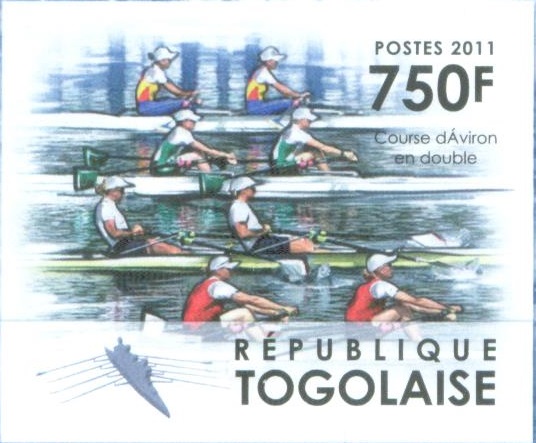 stamp tog 2011 courses de bateaux i imperforated