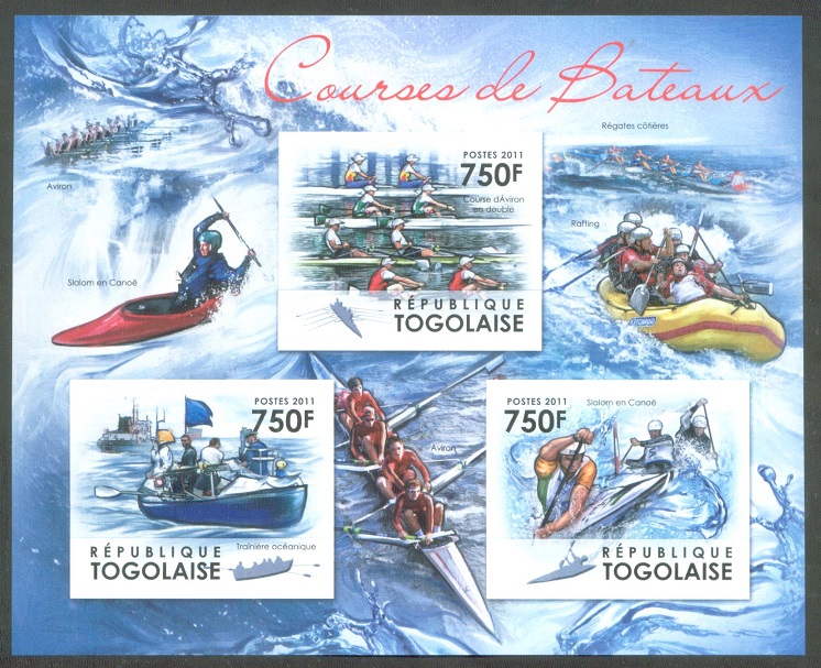 stamp tog 2011 ss courses des bateaux i imperforated