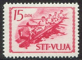 stamp triest b 1952 march 26th sport mi 62 4 