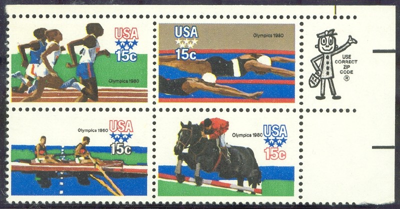 stamp usa 1979 sept. 28th og moscow mi 1398 1401