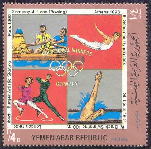 stamp yem 1970 dec. 15th german gold medal winners at og mi 1269 4 paris 1900 