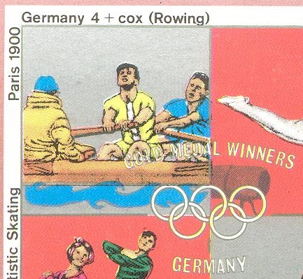 stamp yem 1970 dec. 15th german gold medal winners detail