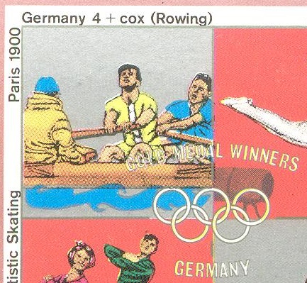 stamp yem 1970 dec. 15th german gold medal winners detail
