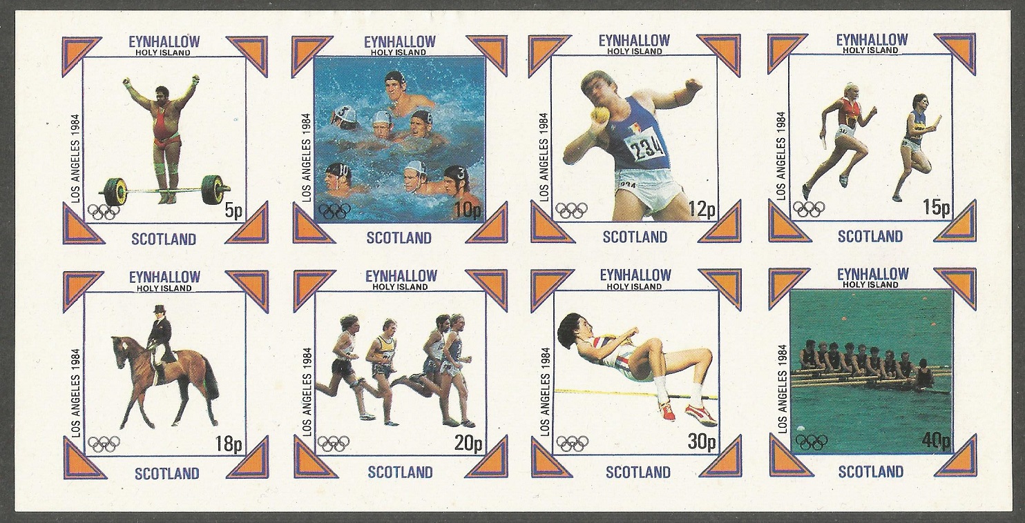 Cinderella EYNHALLOW SCOTLAND OG Los Angeles 1984 MS imperforated.pg