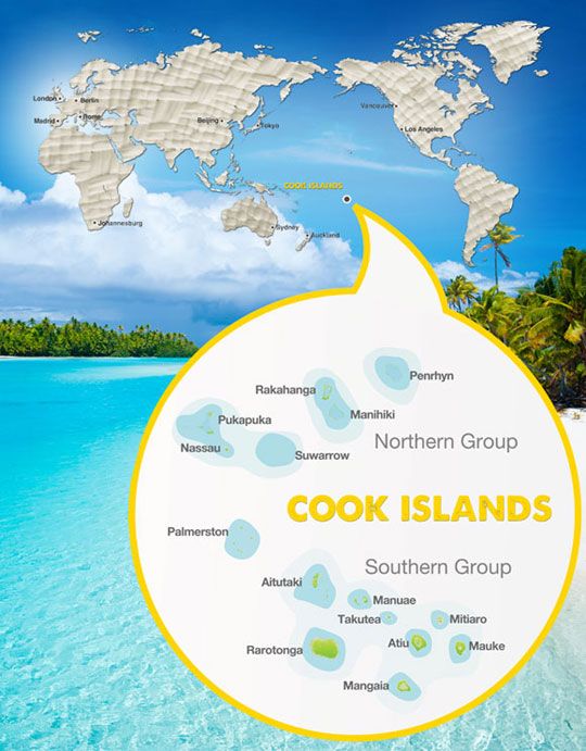 Map Penrhyn Northern Cook Islands