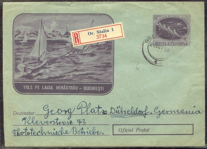 stationary i rom 1955 werc bucharest w4 registered letter
