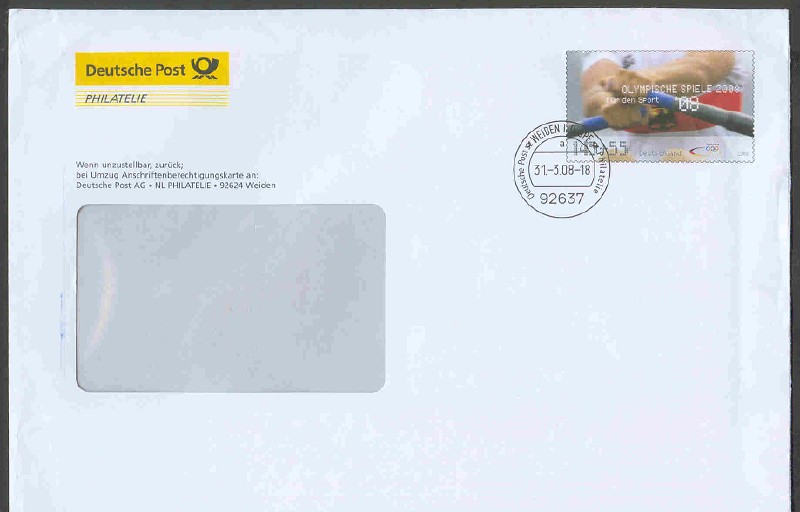 stationary i ger 2008 deutsche post philatelie   expertise   with pm weiden march 31st   upper part