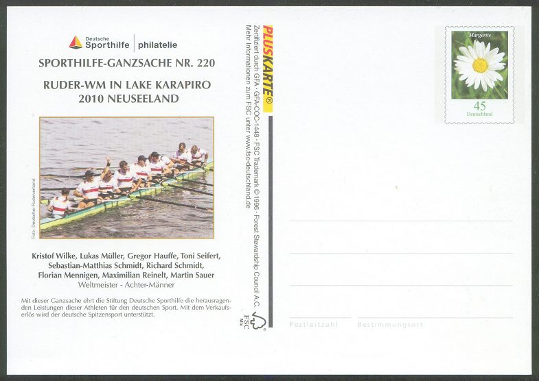 stationary ii ger 2010 sporthilfe no. 220 wrc lake karapiro gold medal wiinner m8 ger