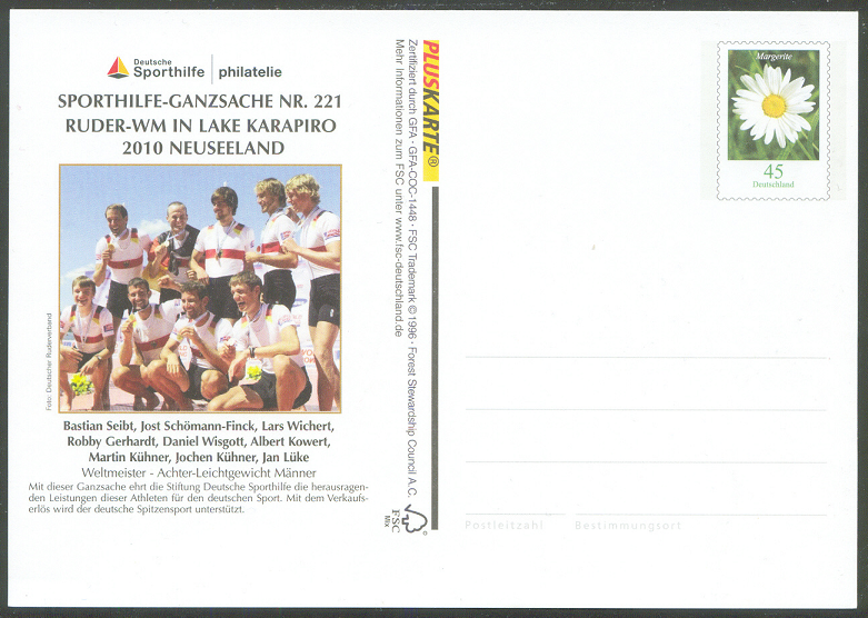 stationary ii ger 2010 sporthilfe no. 221 wrc lake karapiro gold medal wiinner lm8 ger