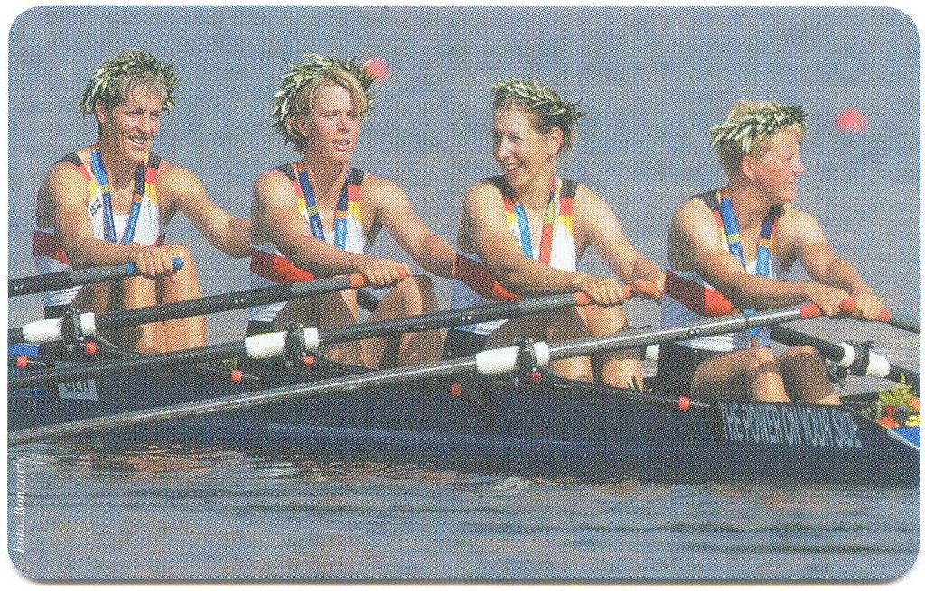 tc ger 2004 lsb sachsen anhalt wir in athen w4x gold medal for kathrin boron meike evers manuela lutze kerstin el qalqili ger
