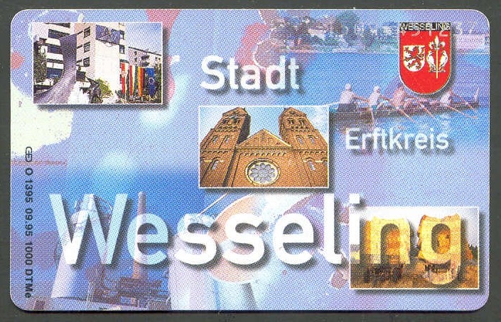 tc ger o 1395 09.95 1000 dtme stadt wesseling gig 5x on river rhein e 