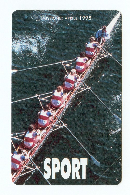 tc ita telecom italia canottaggio apr. 1995 5000 issued 8 front