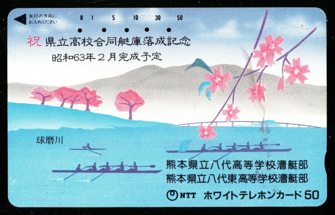TC JPN 1988 Drawing of two silhouetted 4 one 1X with red blossoms in foreground 