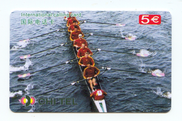 TC HKG 2004 CHI TEL 5 M8 crew in red clothing with start number 4 viewed from above