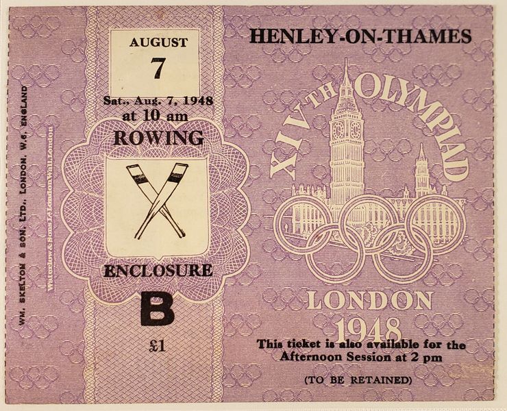 Ticket GBR 1948 OG London Henley