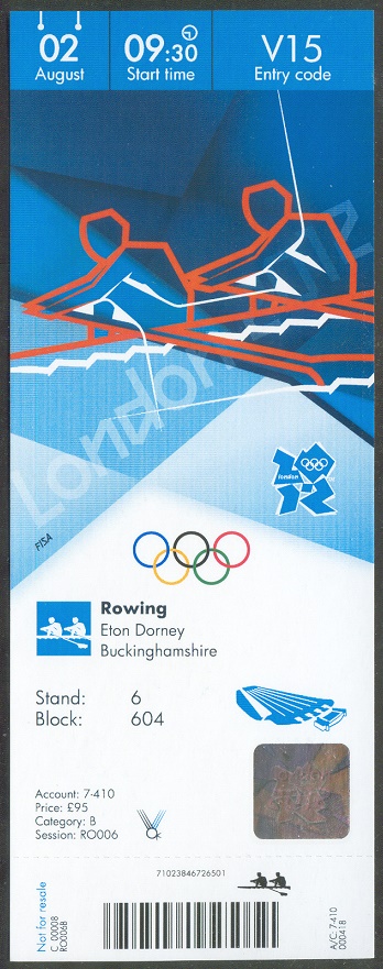 ticket gbr 2012 og london aug. 2nd 2nd day of finals m2x lm4 w8