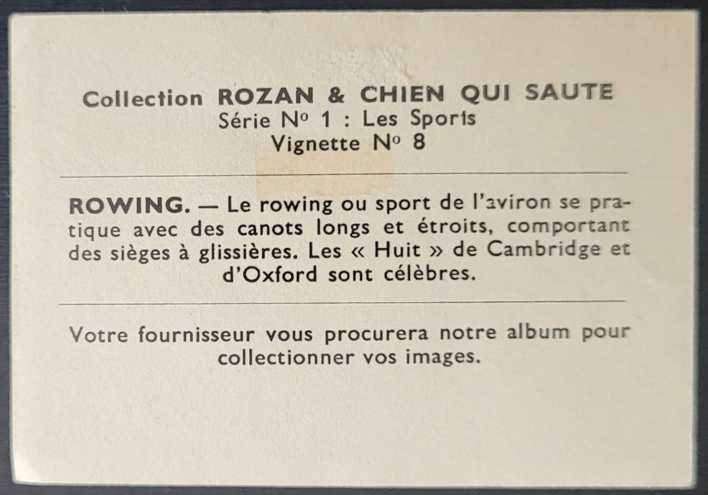 CC FRA collection ROZAN CHIEN series 1 No. 8 reverse