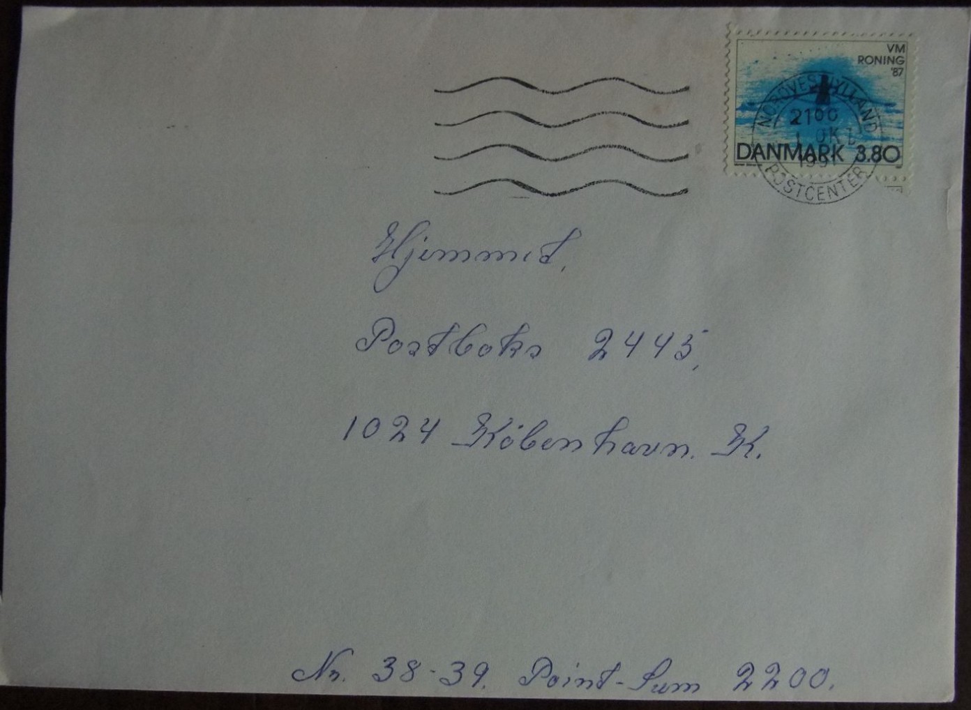 Stamp DEN 1987 WRC Copenhagen on cover PU 1991