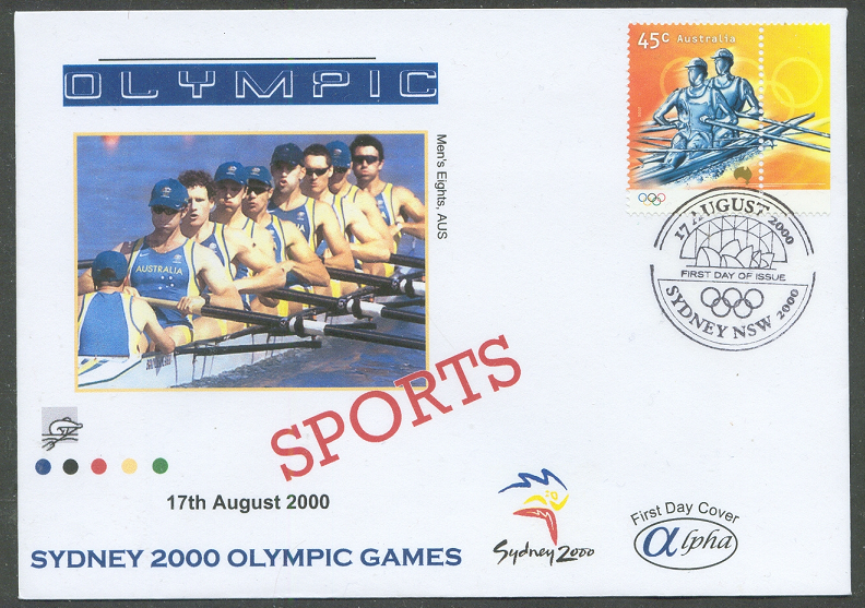 FDC AUS 2000 Aug. 17th OG Sydney Mi 1960 with illustration of M8 AUS